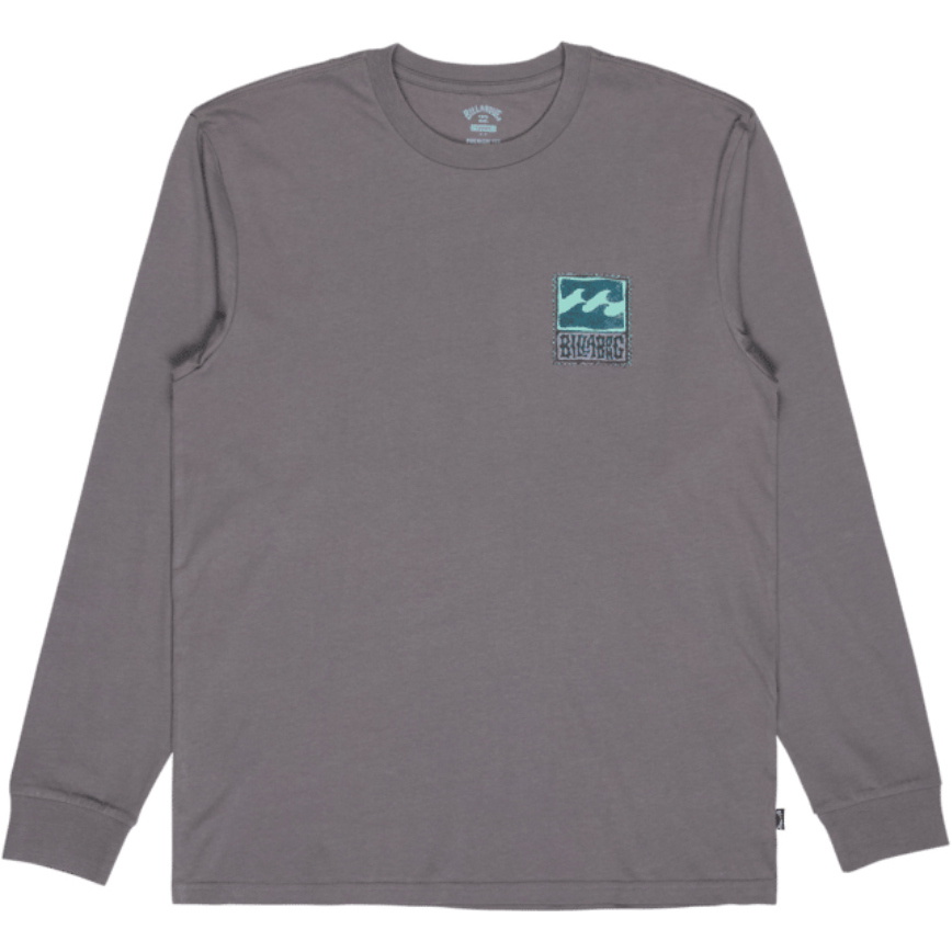 2026 Billabong Mens Stamp Long Sleeve T-Shirt EBYZT00613 - Pewter